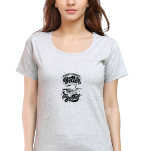 Female round neck half sleeve